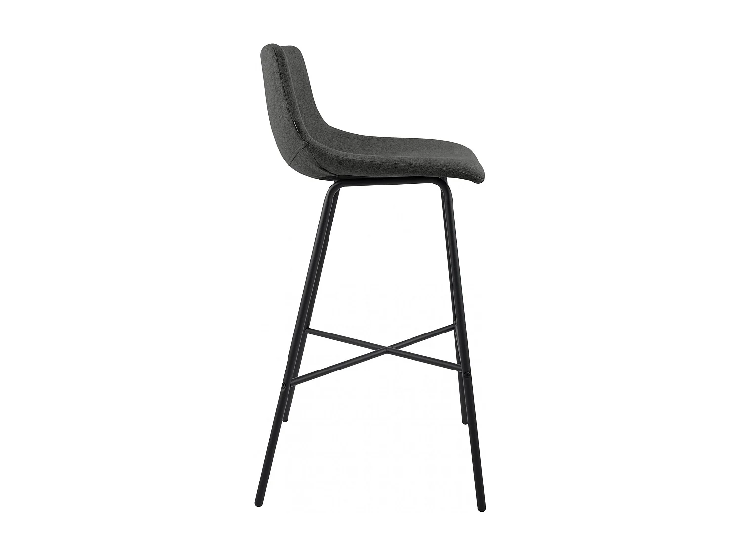 Tabouret de bar - Tissu - Gris foncé - Altona
