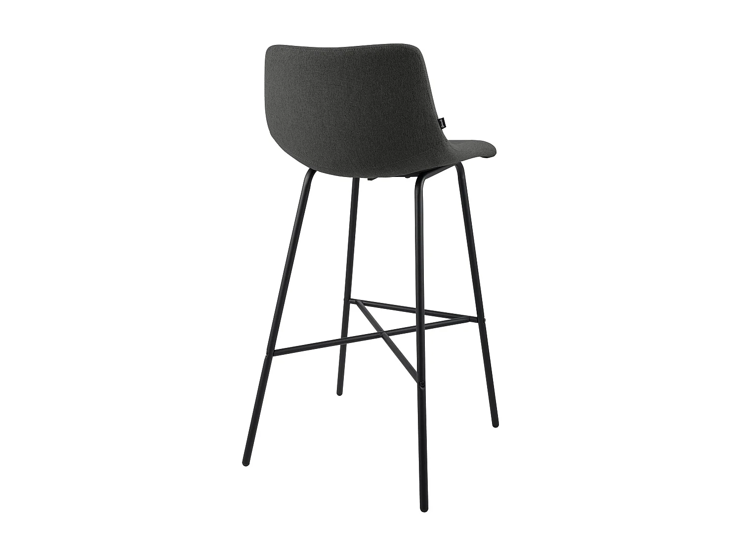 Tabouret de bar - Tissu - Gris foncé - Altona