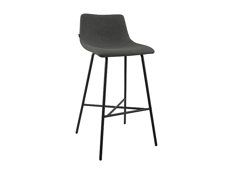 Tabouret de bar - Tissu - Gris foncé - Altona