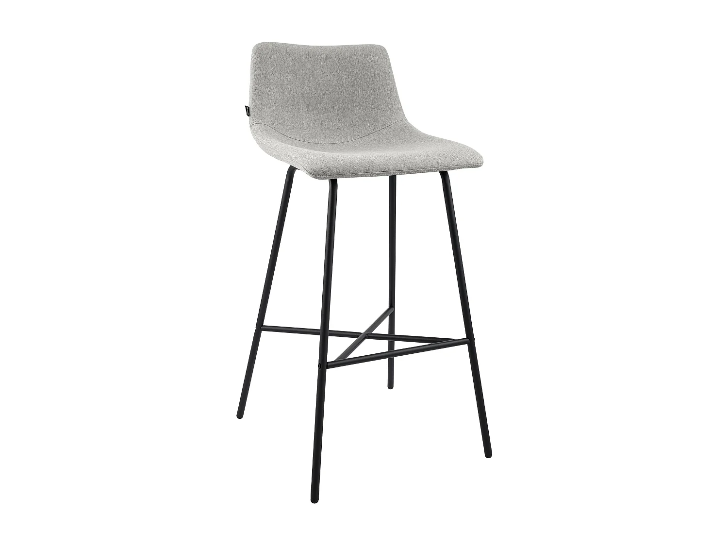 Tabouret de bar - Tissu - Gris - Altona