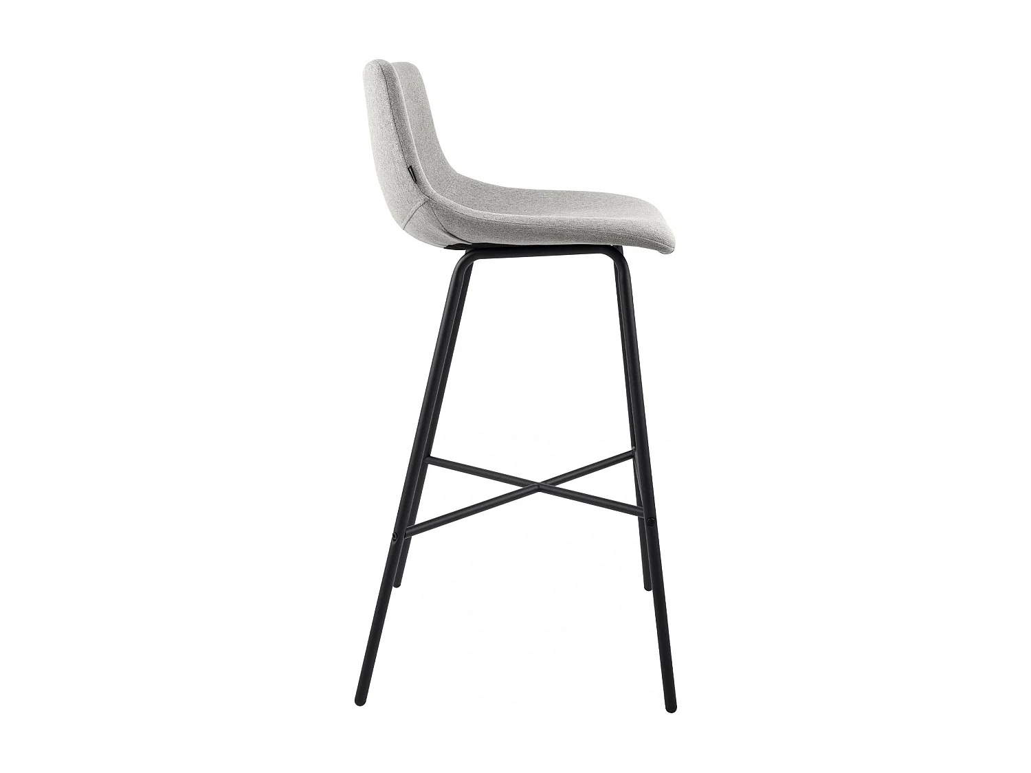 Tabouret de bar - Tissu - Gris - Altona