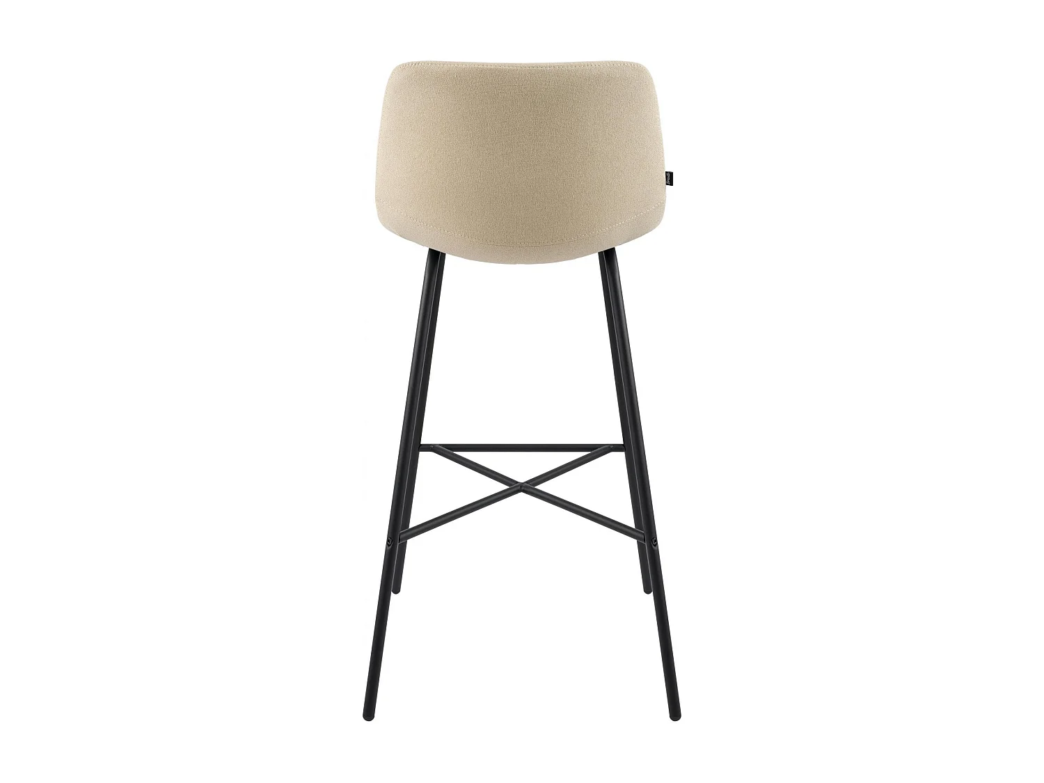 Tabouret de bar - Tissu - Crème - Altona