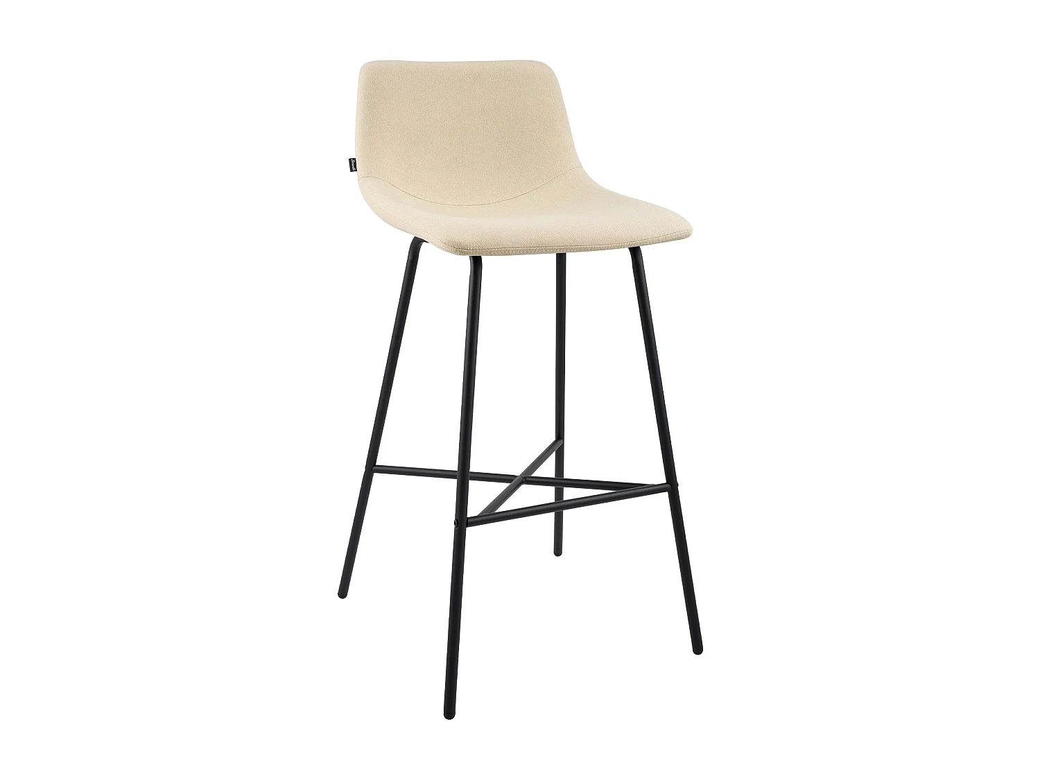 Tabouret de bar - Tissu - Crème - Altona
