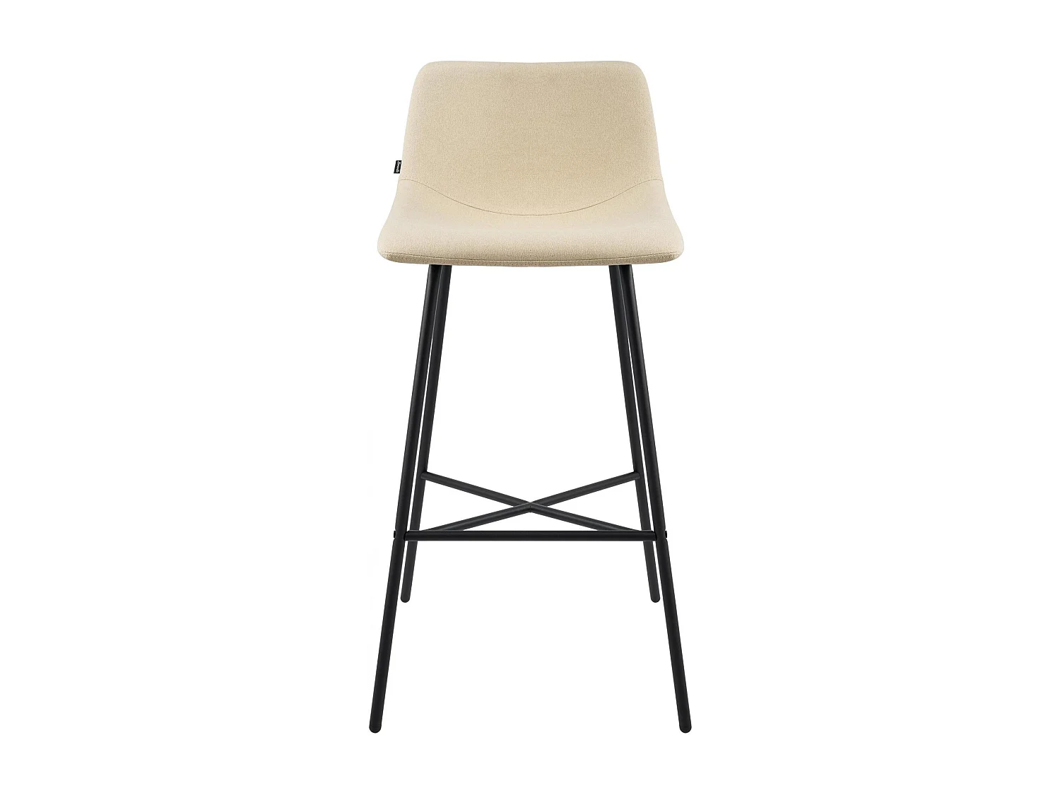 Tabouret de bar - Tissu - Crème - Altona