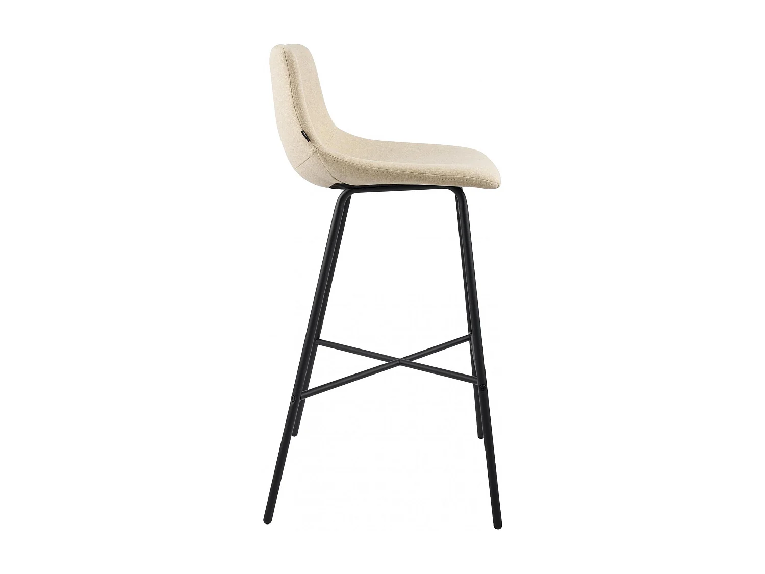 Tabouret de bar - Tissu - Crème - Altona