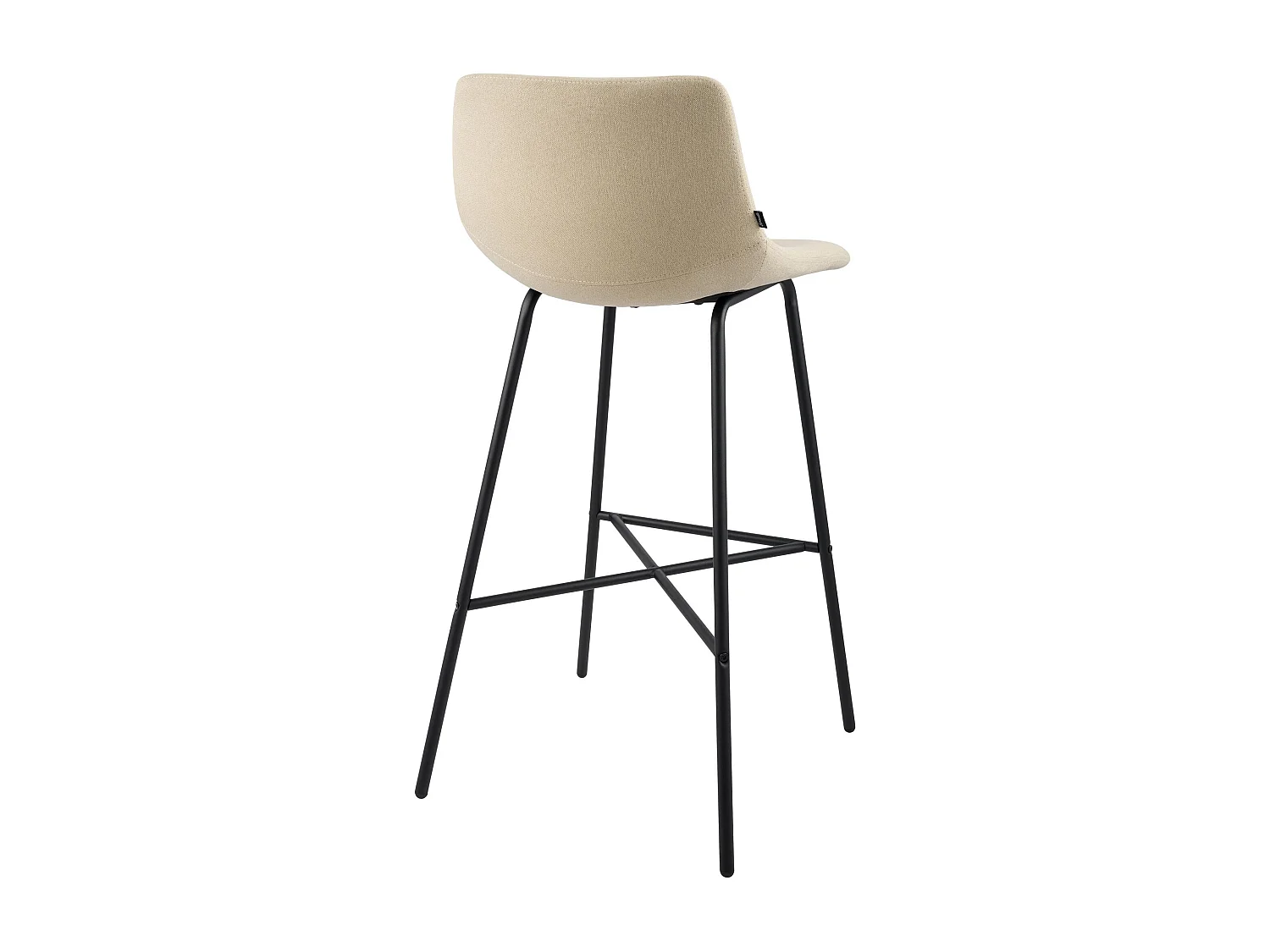 Tabouret de bar - Tissu - Crème - Altona