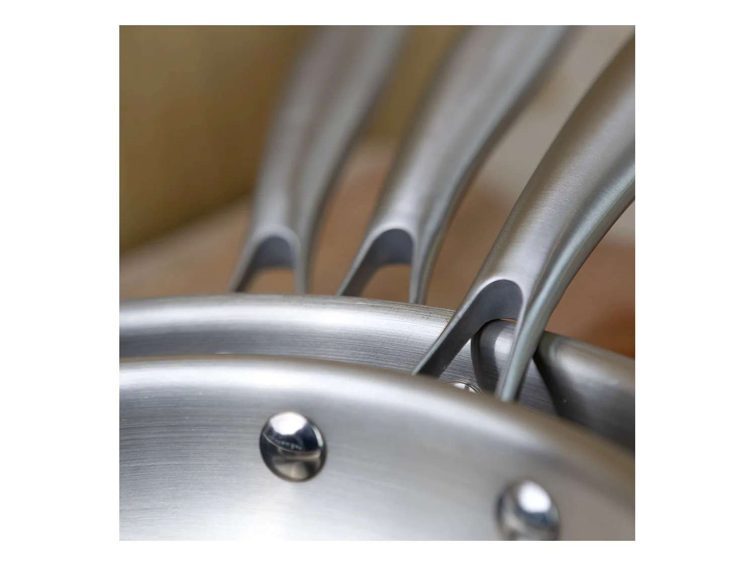 Menastyl - Lot De 3 Poeles Trinox 24/28/30cm En Acier Inoxydable