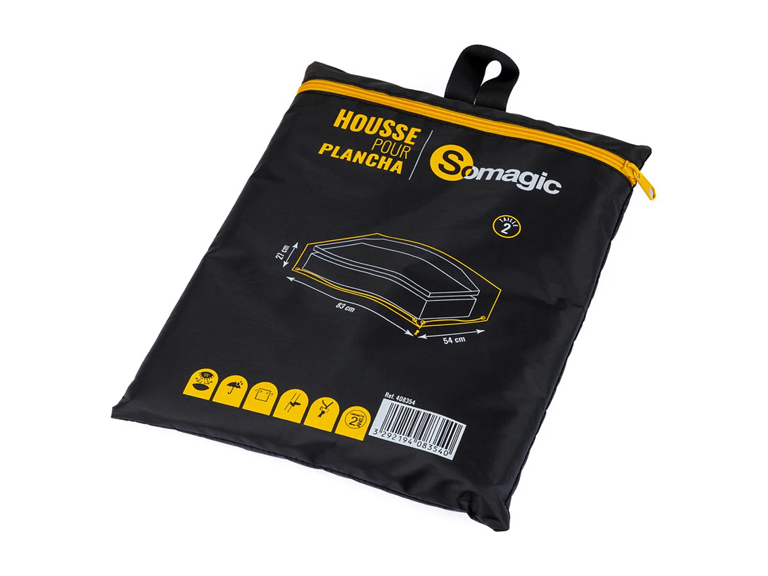 Afdekking L 83 B 54 x H 27 cm voor bakplaat