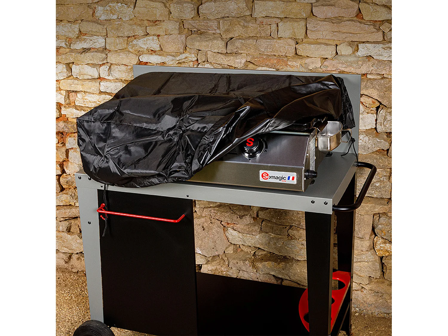 Afdekking L 83 B 54 x H 27 cm voor bakplaat