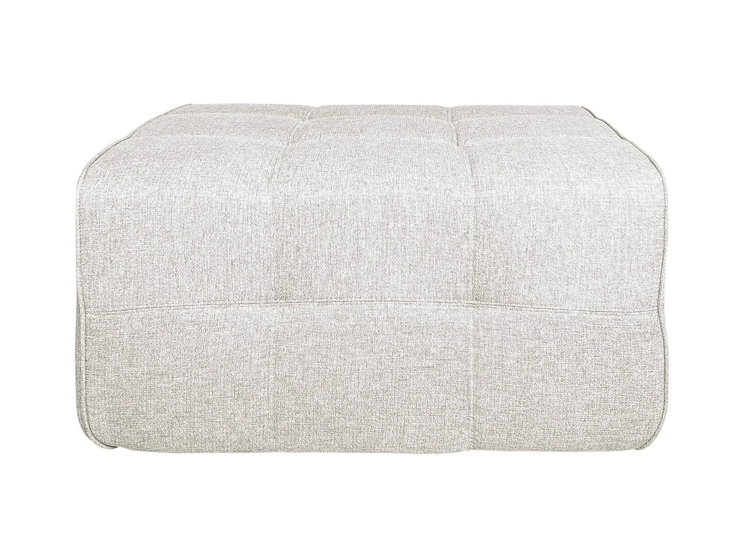 Pouf intérieur en tissu écru