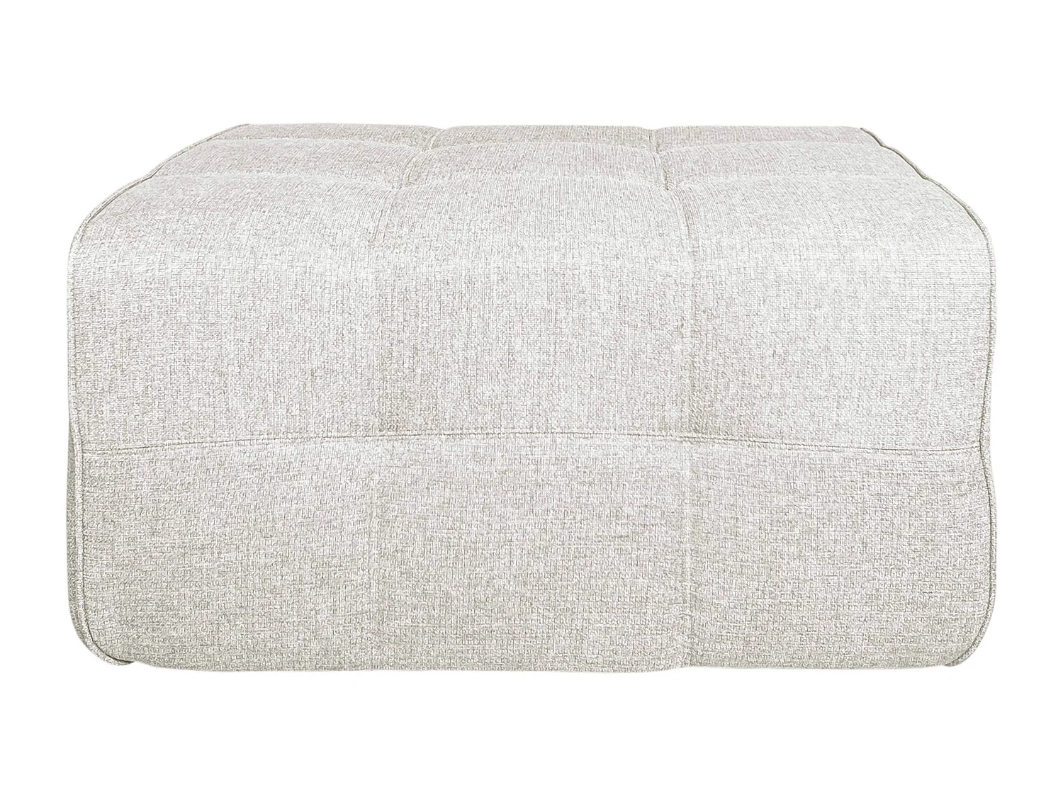 Pouf intérieur en tissu écru