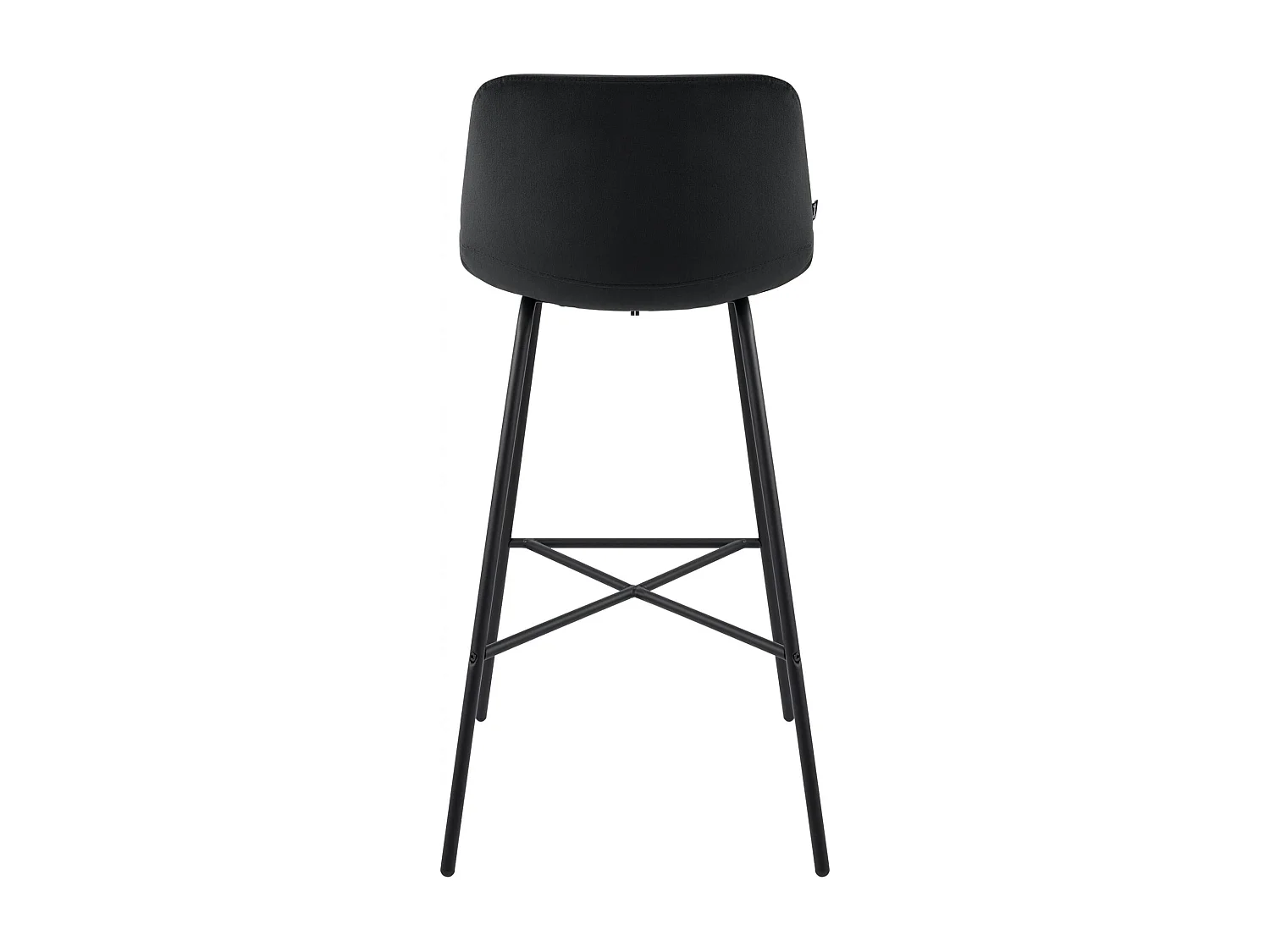 Tabouret de bar - Velours - Noir - Altona