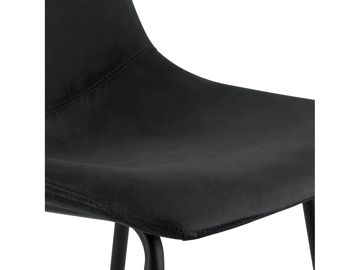 Tabouret de bar - Velours - Noir - Altona