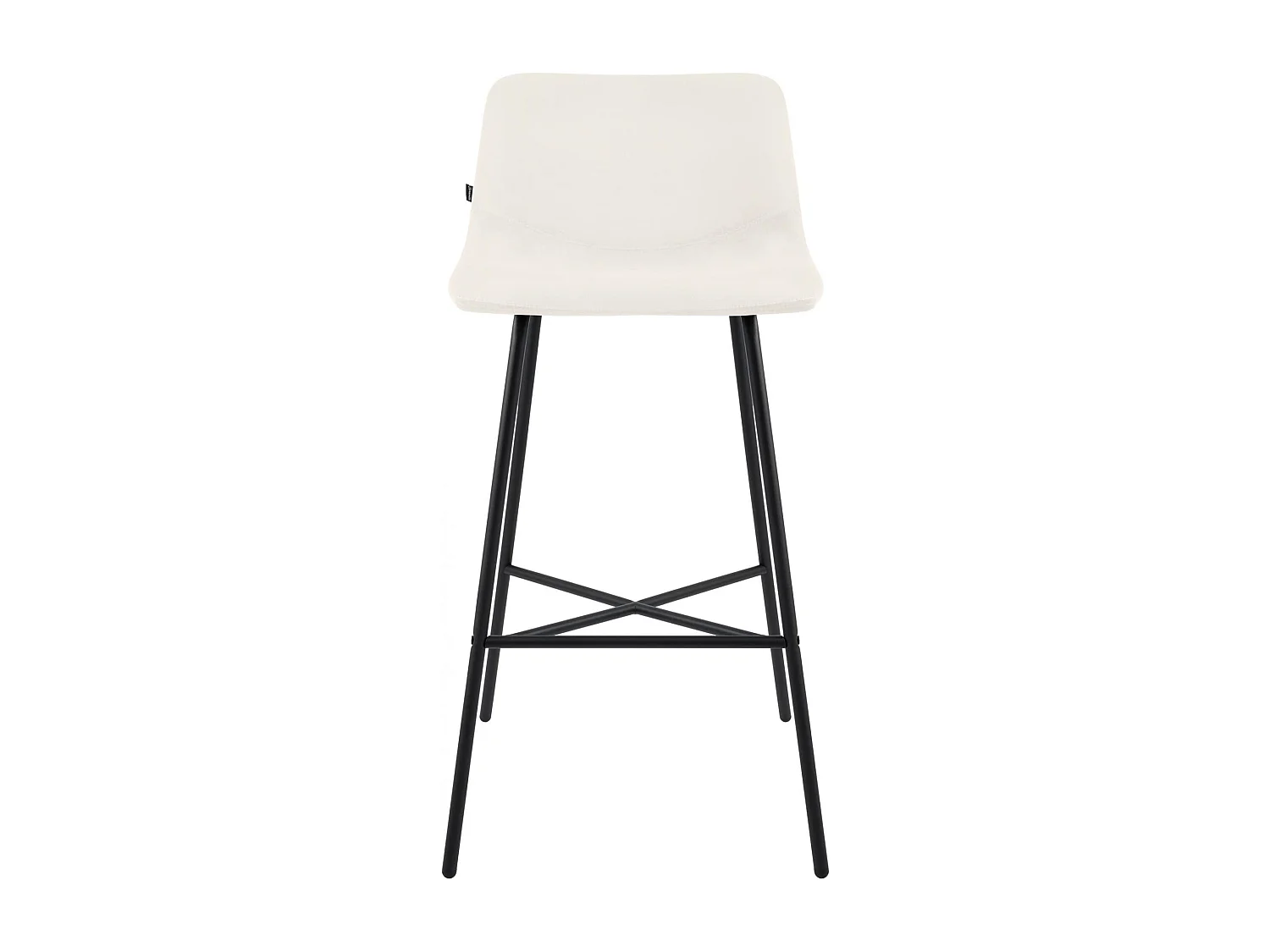 Tabouret de bar - Velours - Crème - Altona