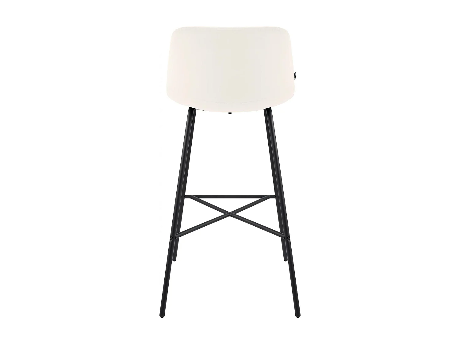 Tabouret de bar - Velours - Crème - Altona