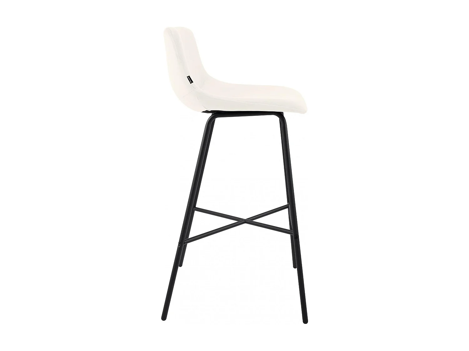 Tabouret de bar - Velours - Crème - Altona