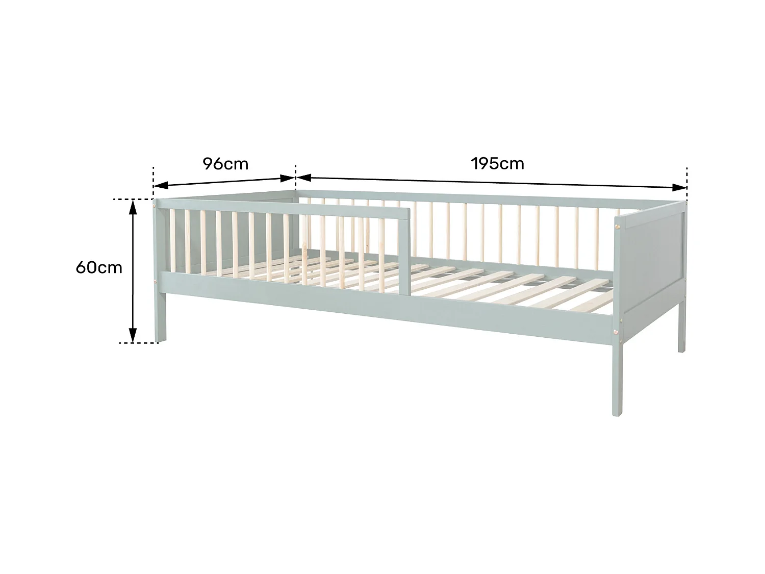 Kinderbed 190x90cm wit ADAM