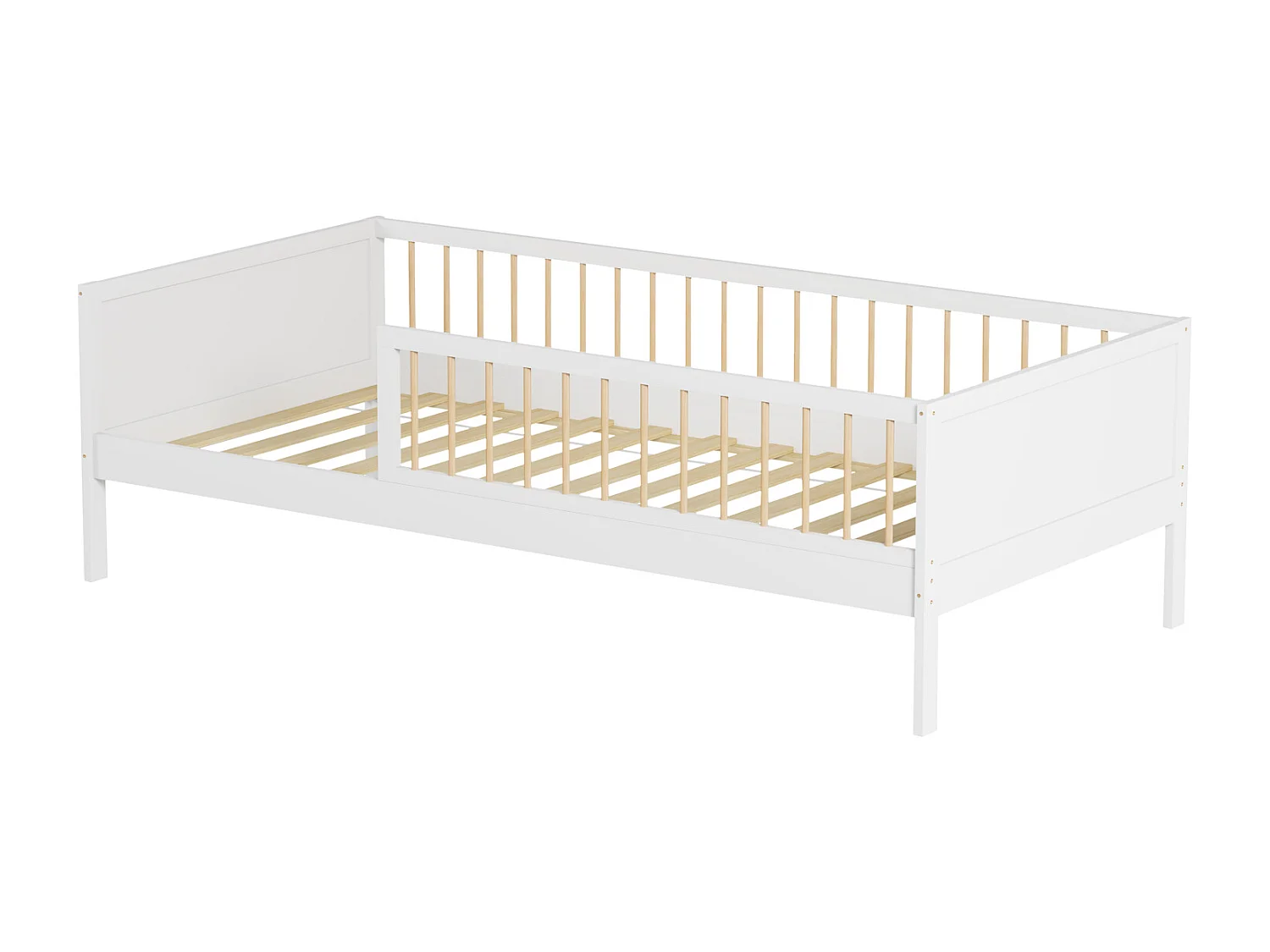 Lit pour enfant 190x90cm blanc ADAM - HAPPY GARDEN