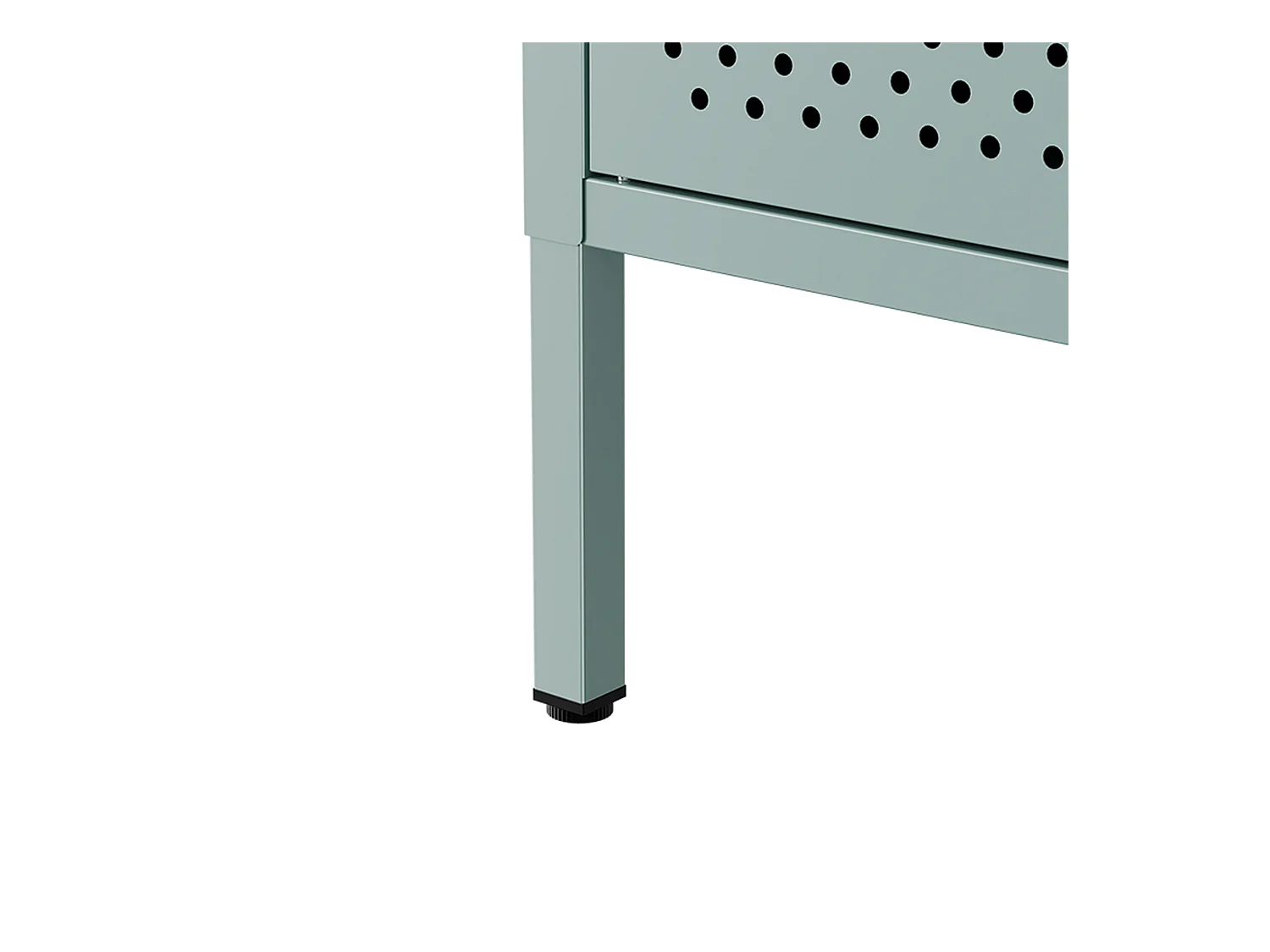 Buffet moderne 2 portes L100 cm en métal vert sauge