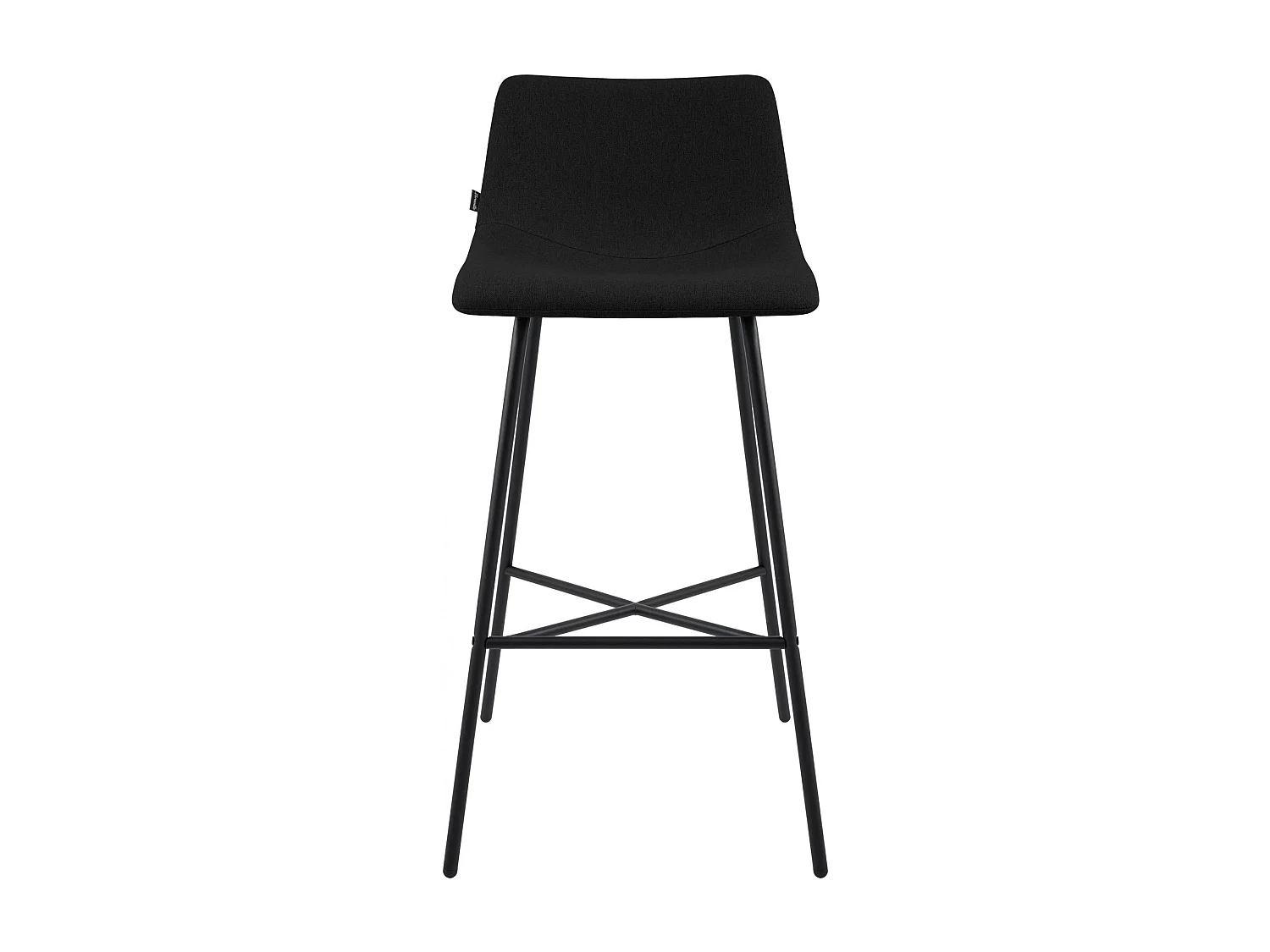 Tabouret de bar - Tissu - Noir - Altona