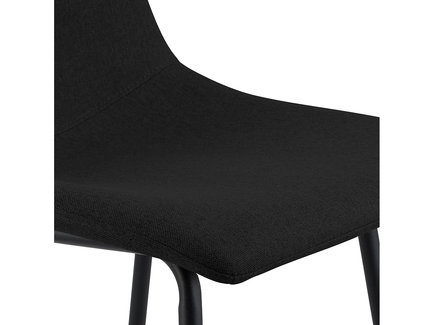 Tabouret de bar - Tissu - Noir - Altona
