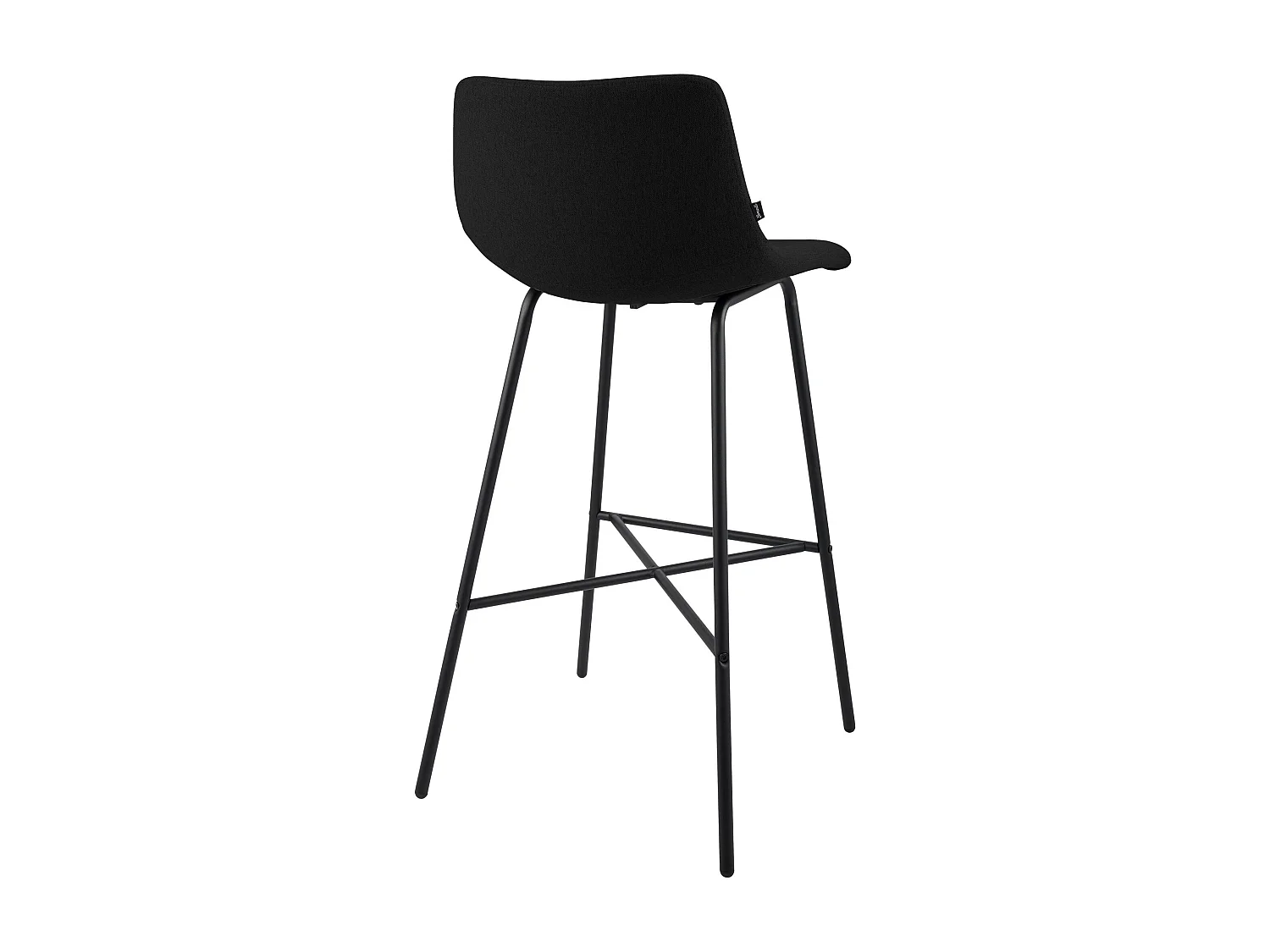 Tabouret de bar - Tissu - Noir - Altona