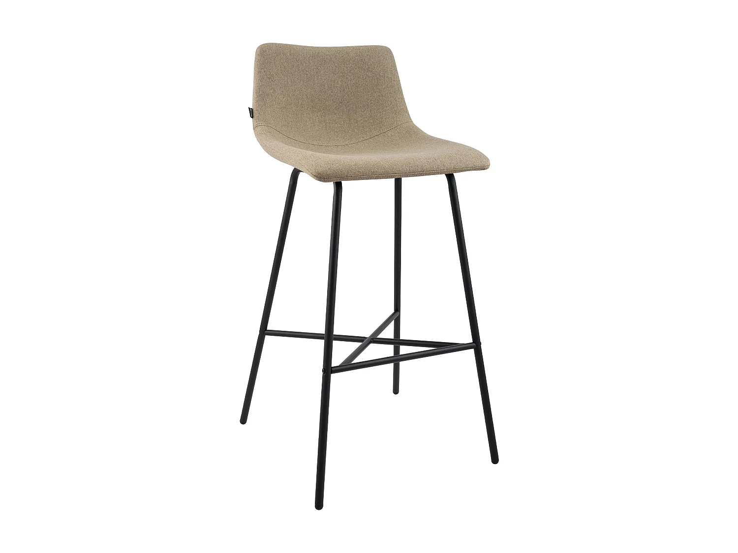Tabouret de bar - Tissu - Taupe - Altona