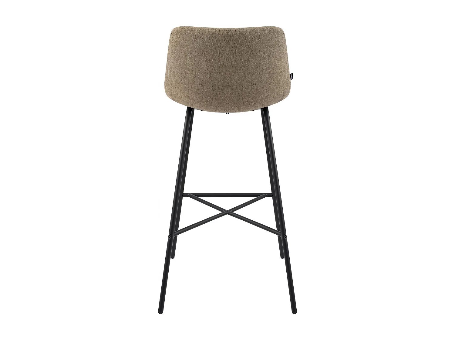 Tabouret de bar - Tissu - Taupe - Altona