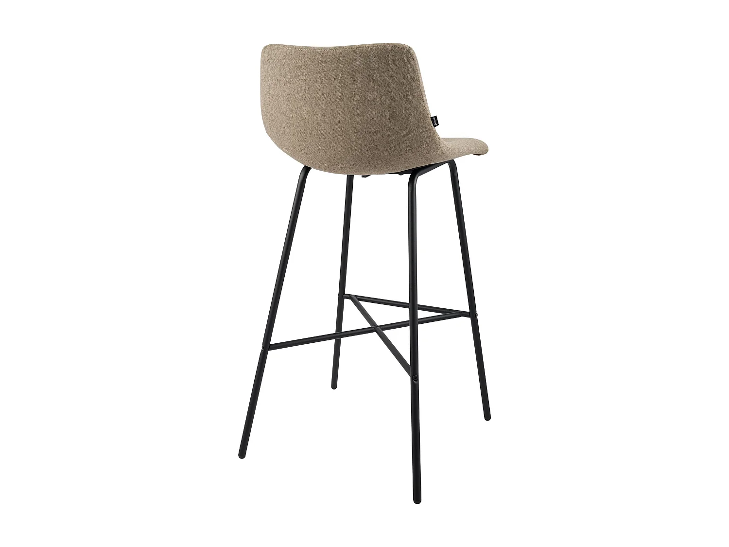 Tabouret de bar - Tissu - Taupe - Altona