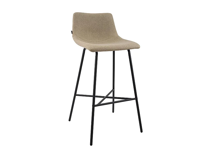 Tabouret de bar - Tissu - Taupe - Altona