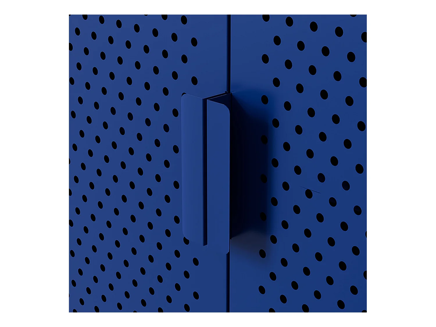 Buffet moderne 2 portes L100 cm en métal bleu foncé