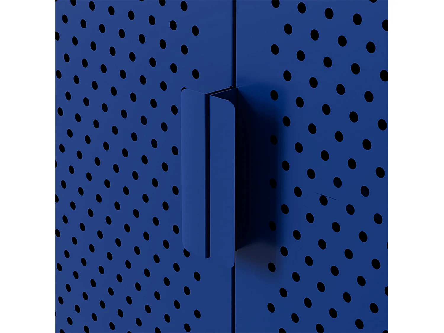 Buffet moderne 2 portes L100 cm en métal bleu foncé