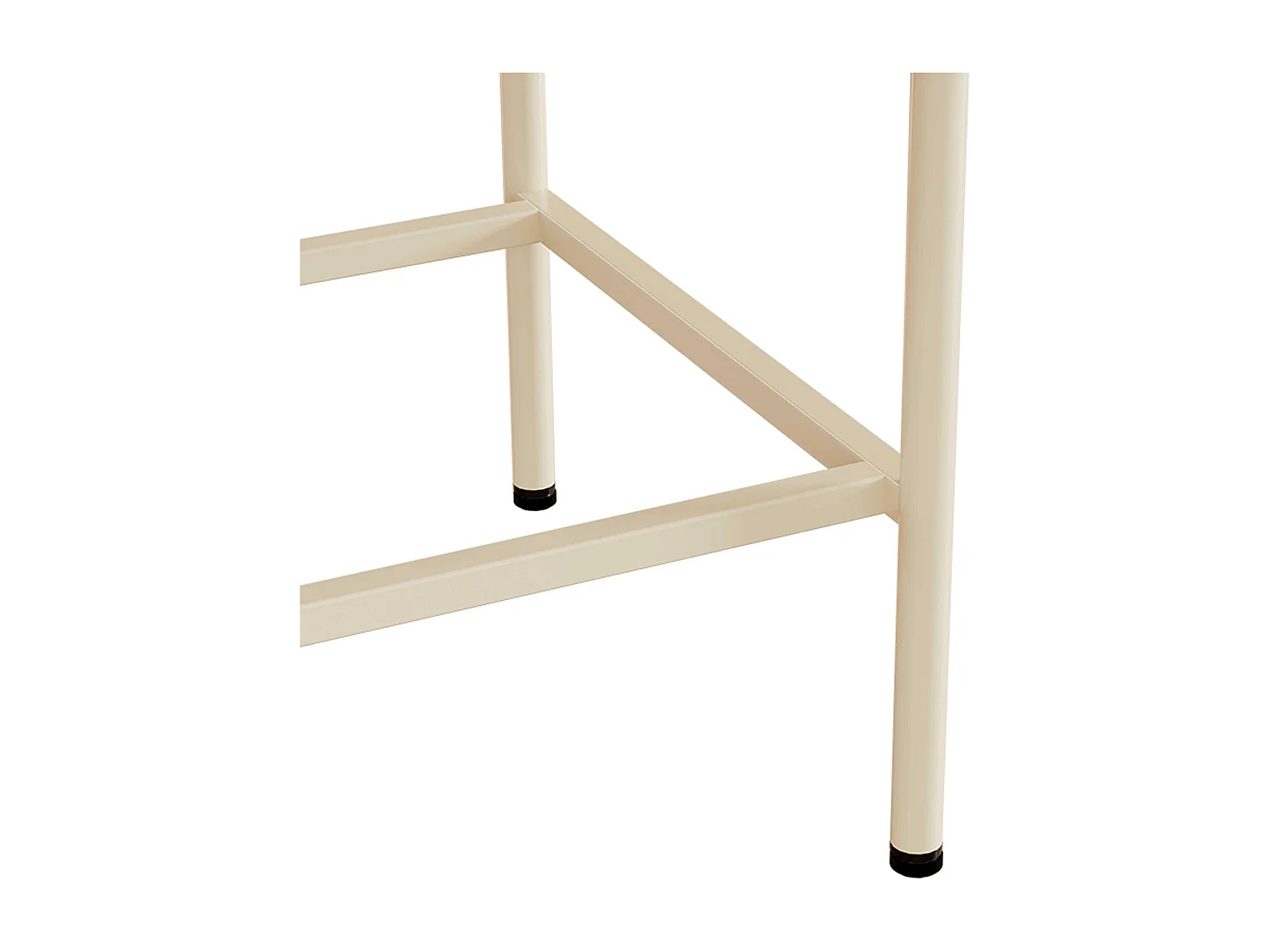 Buffet moderne 2 portes 110 cm en métal et verre écru