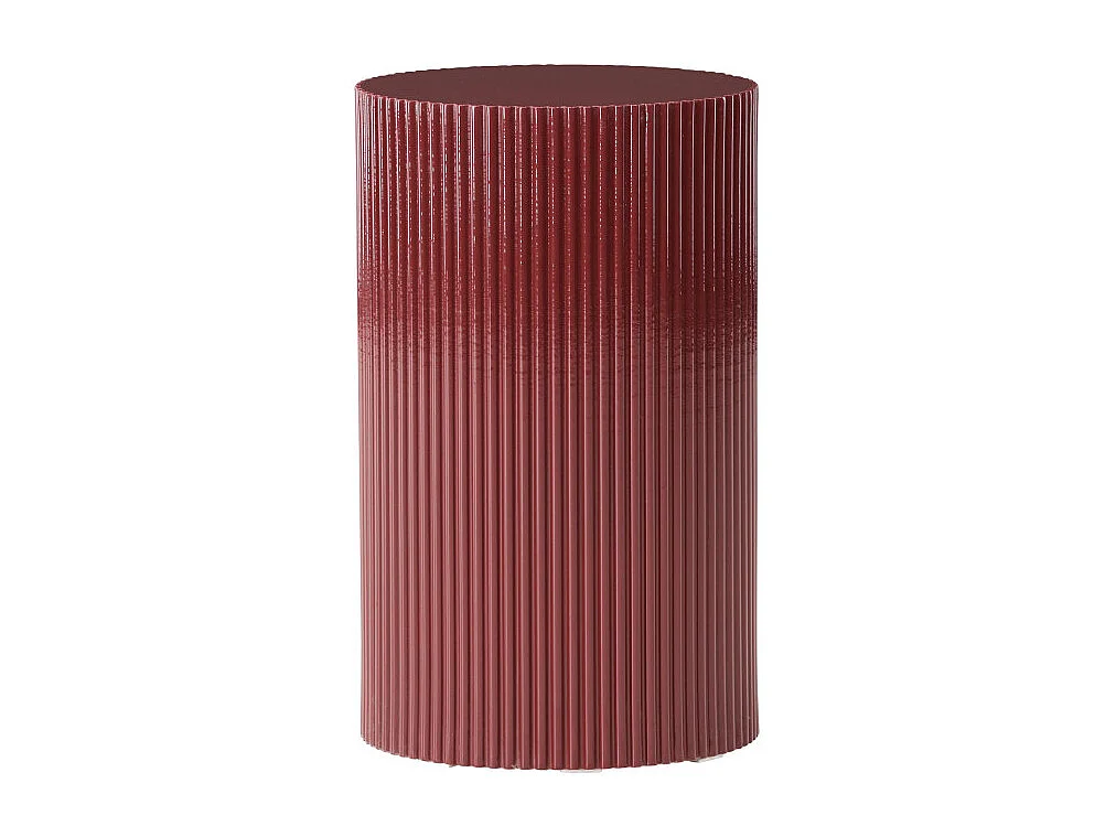 Table d'Appoint Nervurée "Lenox" 50cm Bordeaux