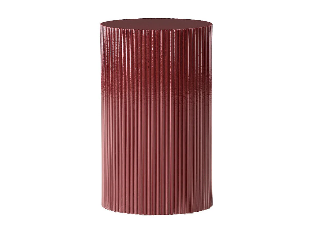 Table d'Appoint Nervurée "Lenox" 50cm Bordeaux