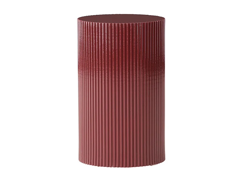 Table d'Appoint Nervurée "Lenox" 50cm Bordeaux