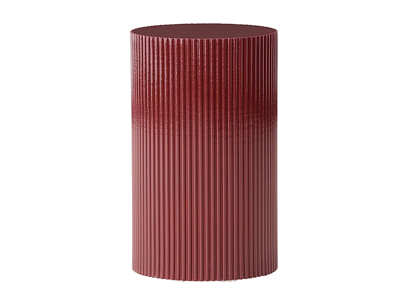 Table d'Appoint Nervurée "Lenox" 50cm Bordeaux