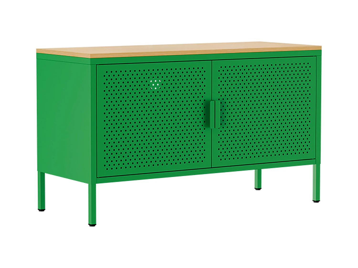 Buffet moderne 2 portes L100 cm en métal vert