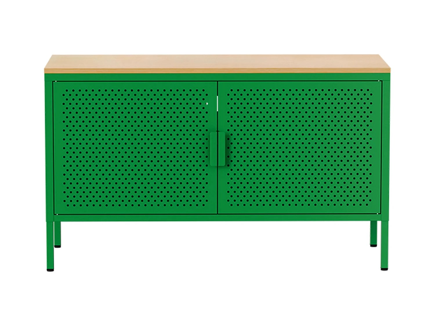 Buffet moderne 2 portes L100 cm en métal vert