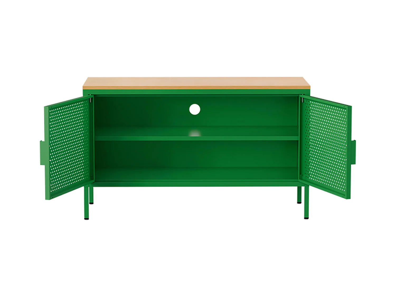 Buffet moderne 2 portes L100 cm en métal vert