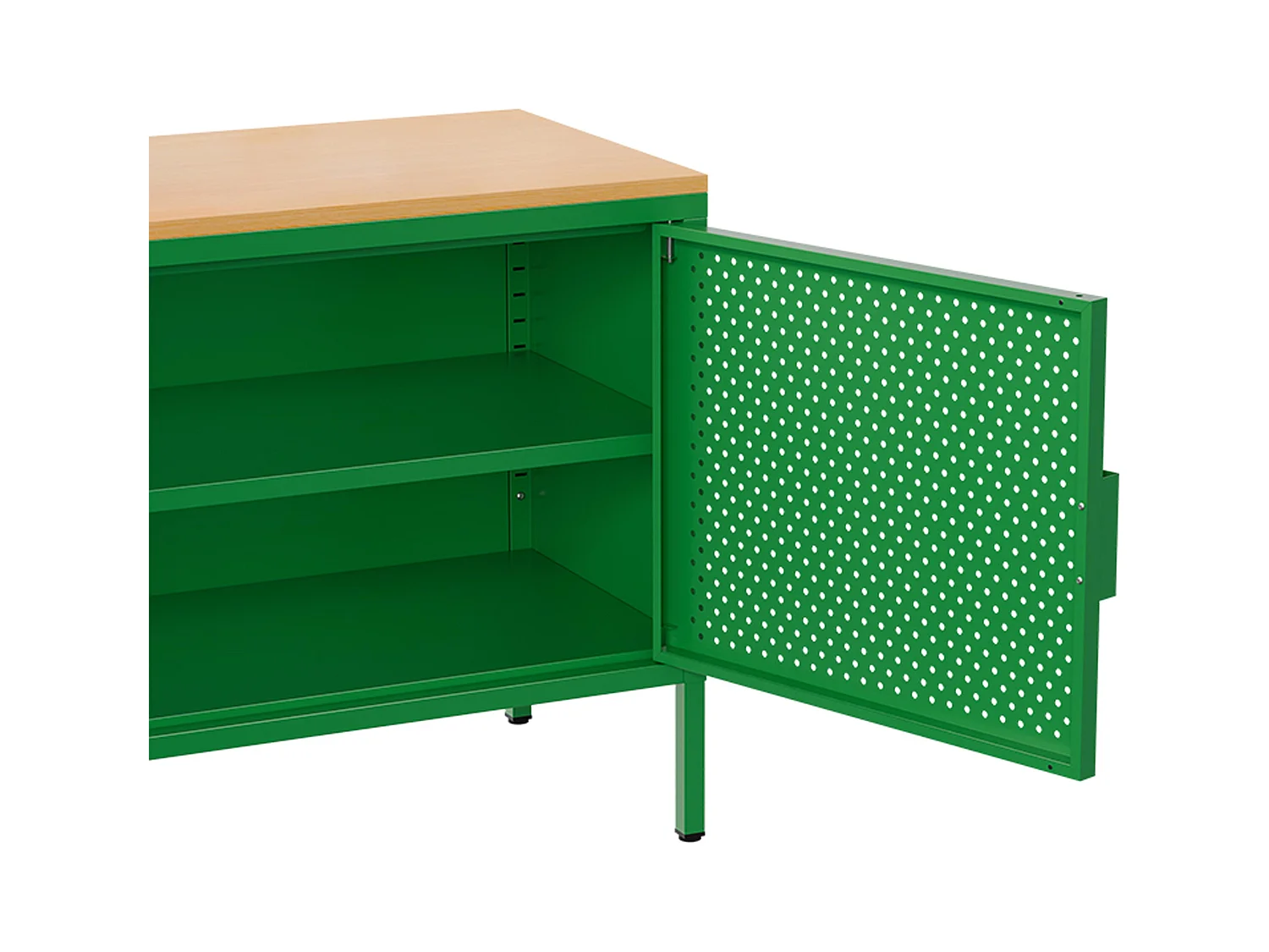 Buffet moderne 2 portes L100 cm en métal vert