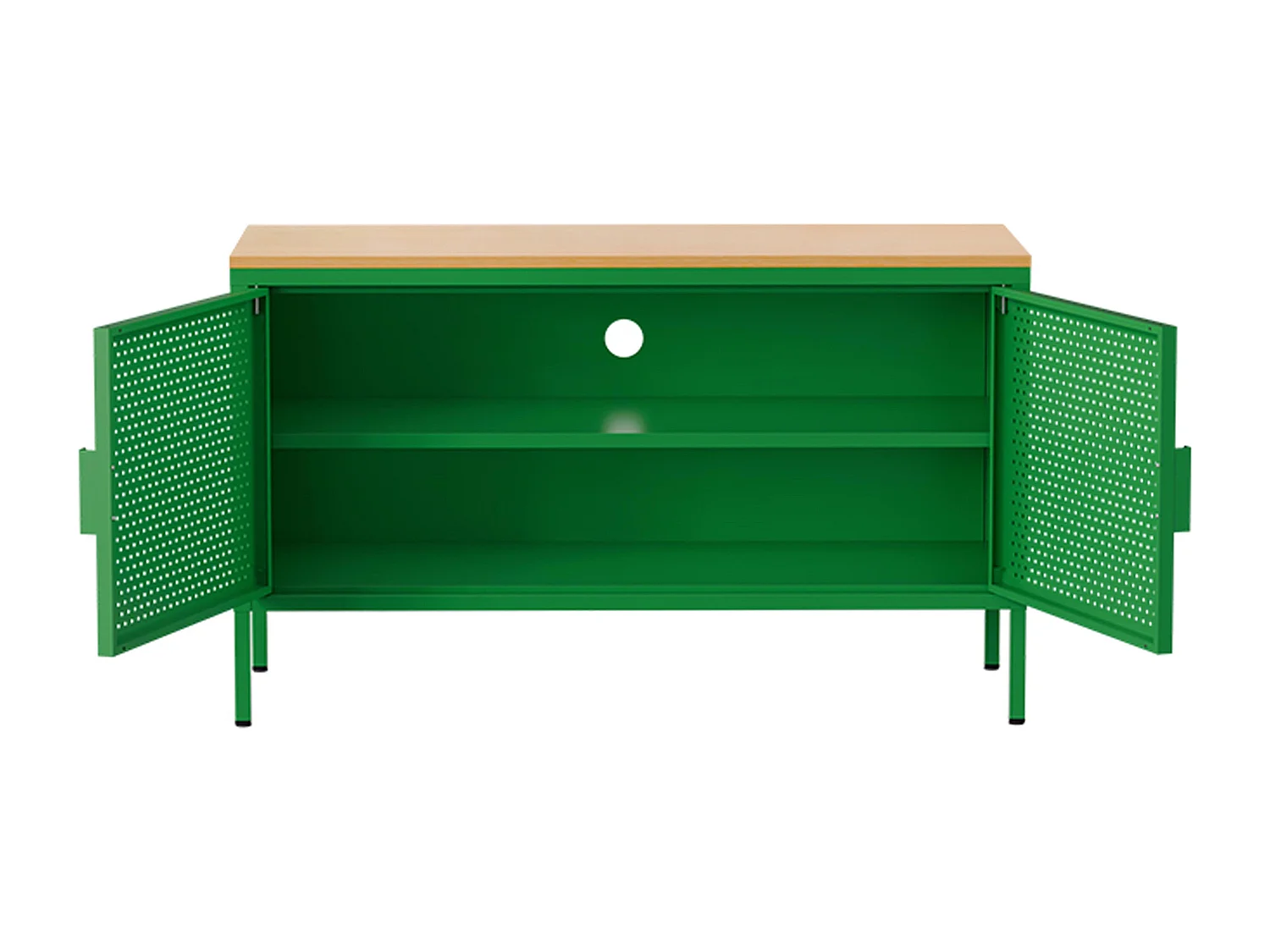 Buffet moderne 2 portes L100 cm en métal vert