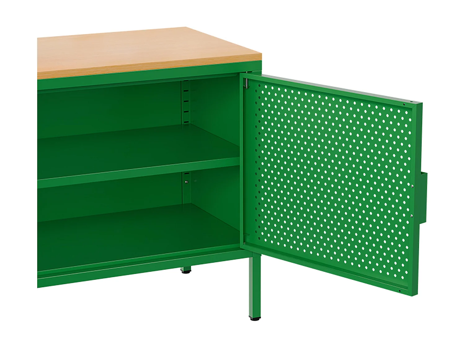 Buffet moderne 2 portes L100 cm en métal vert