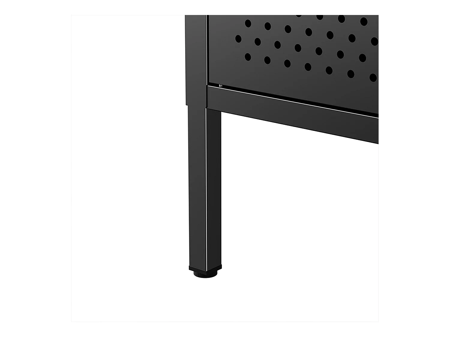 Buffet moderne 2 portes L100 cm en métal noir