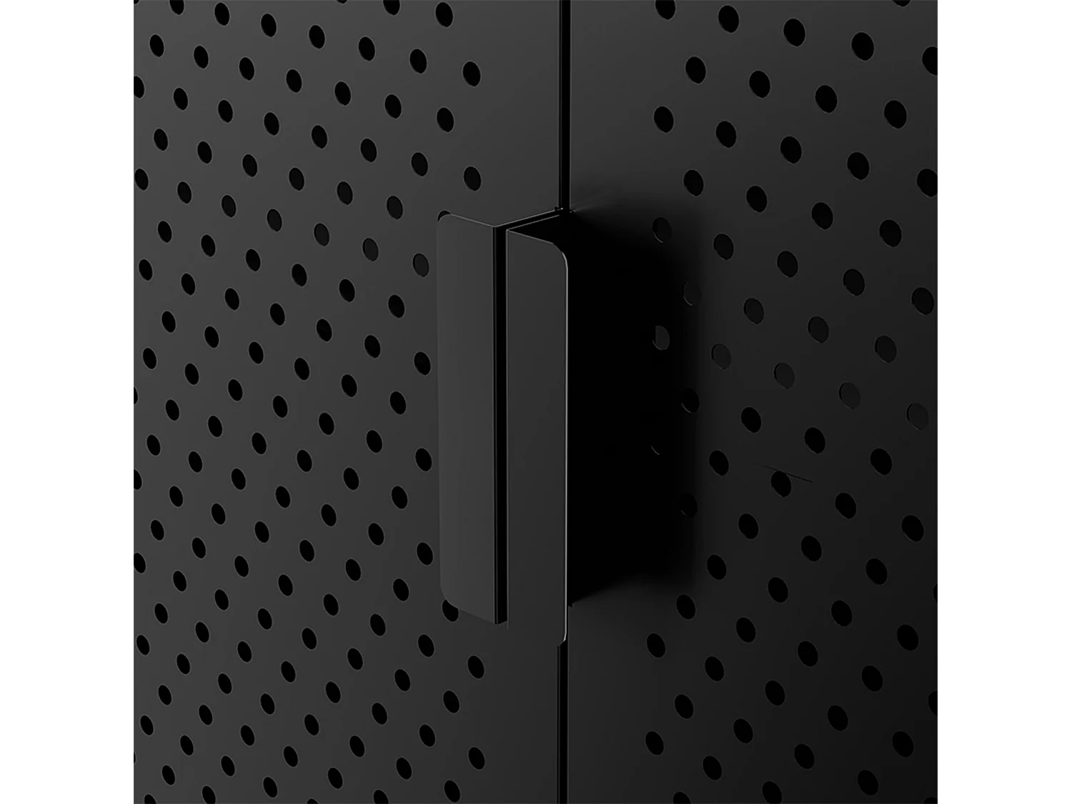 Buffet moderne 2 portes L100 cm en métal noir