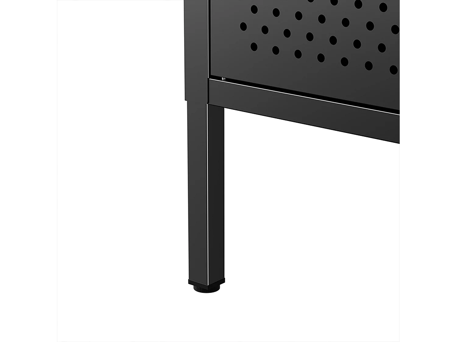 Buffet moderne 2 portes L100 cm en métal noir