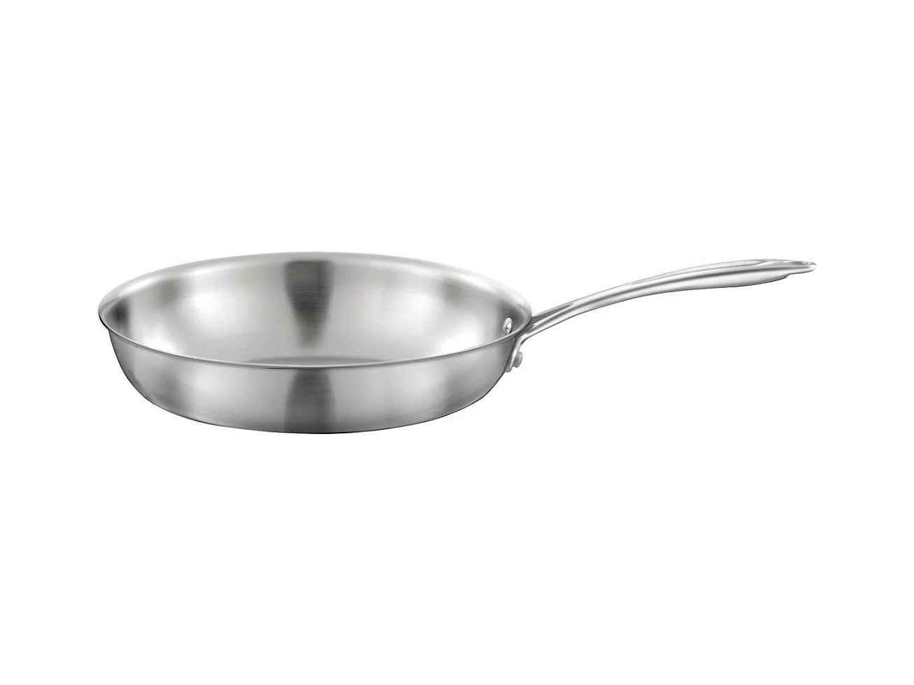 Gourmet – Lot de 3 casseroles inox 16/18/20 cm, 1 poêle inox 24 cm, 1 couvercle 24 cm