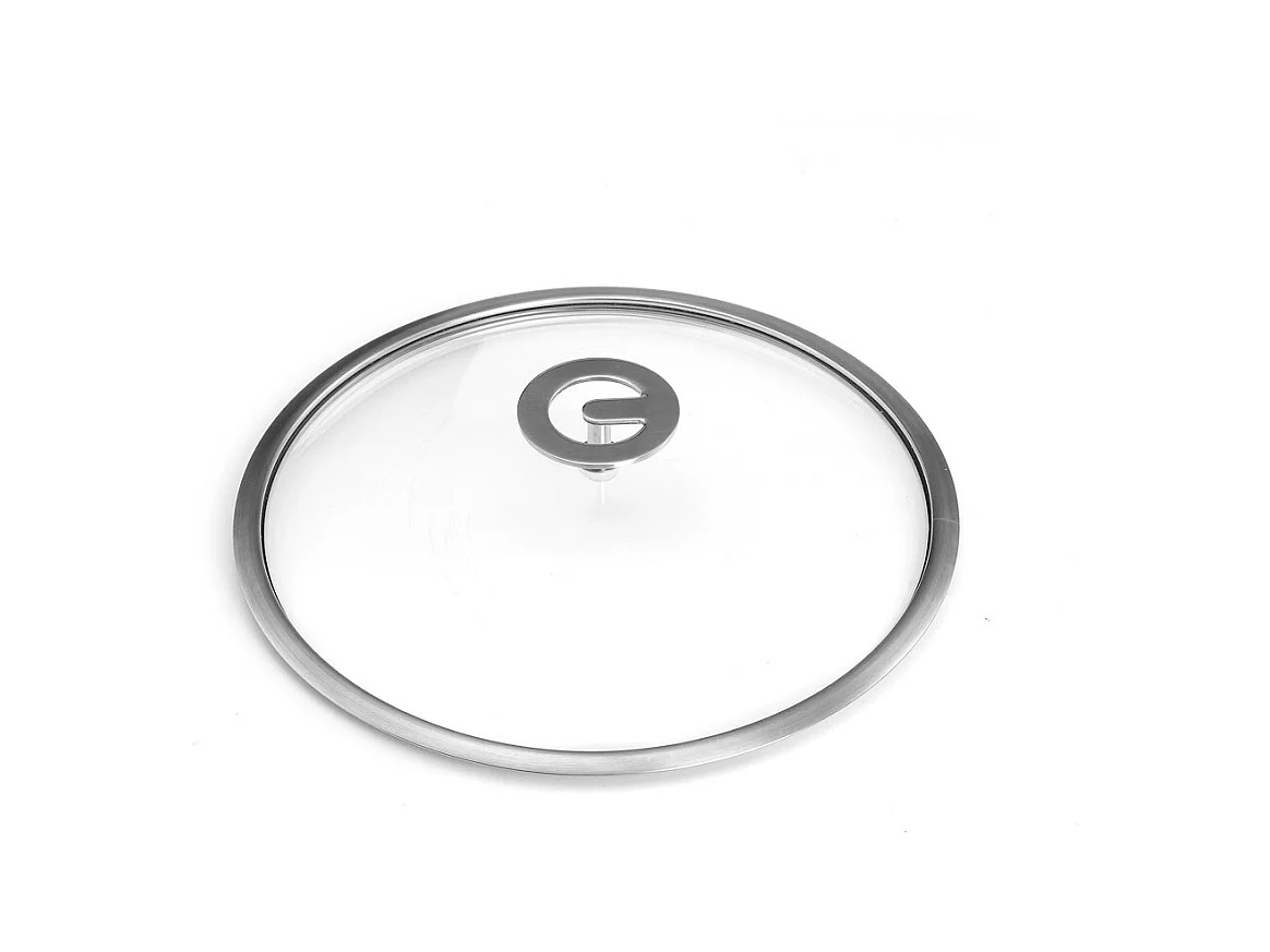 Gourmet – Lot de 3 casseroles inox 16/18/20 cm, 1 poêle inox 24 cm, 1 couvercle 24 cm