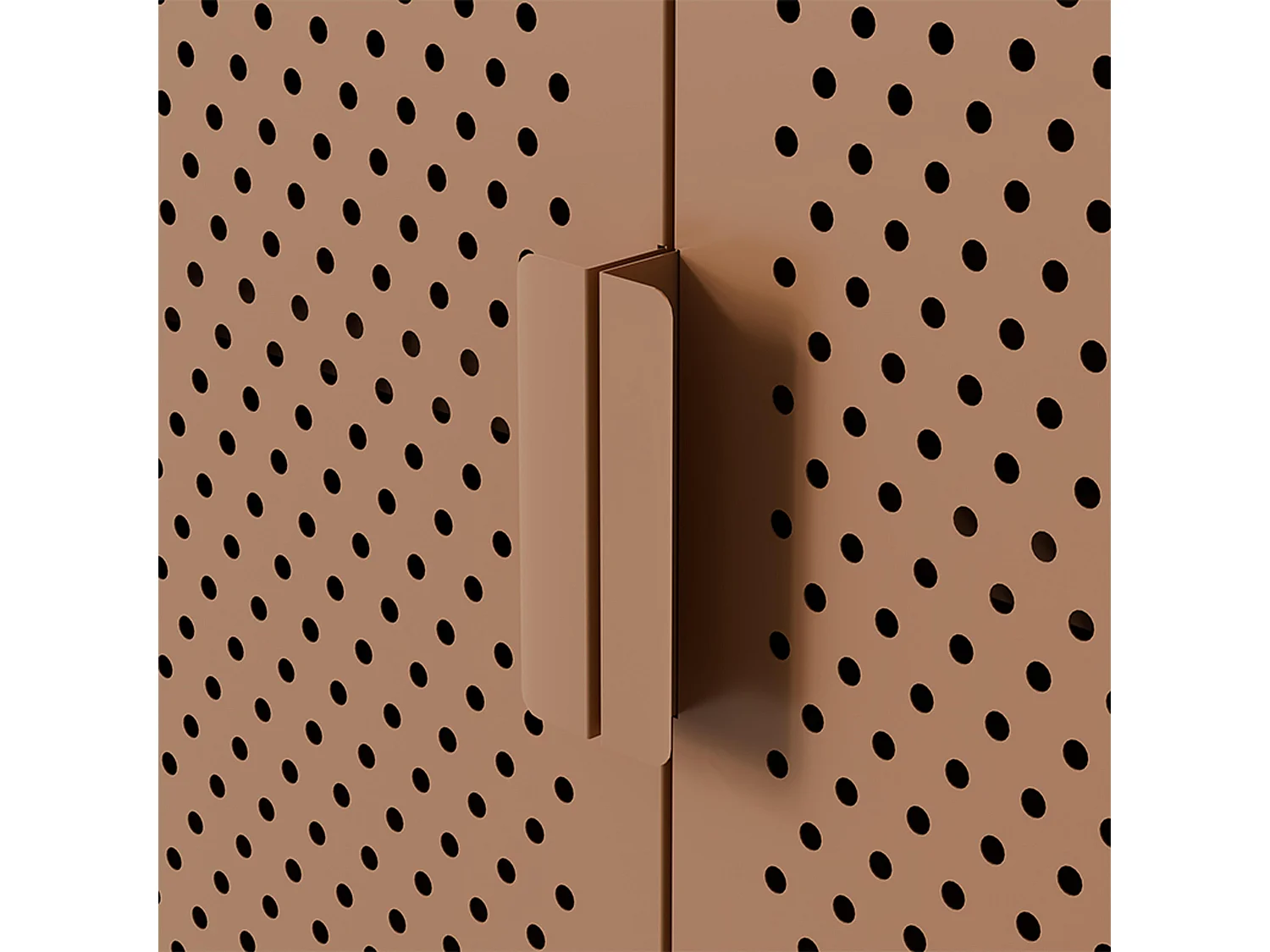 Buffet moderne 2 portes L100 cm en métal marron