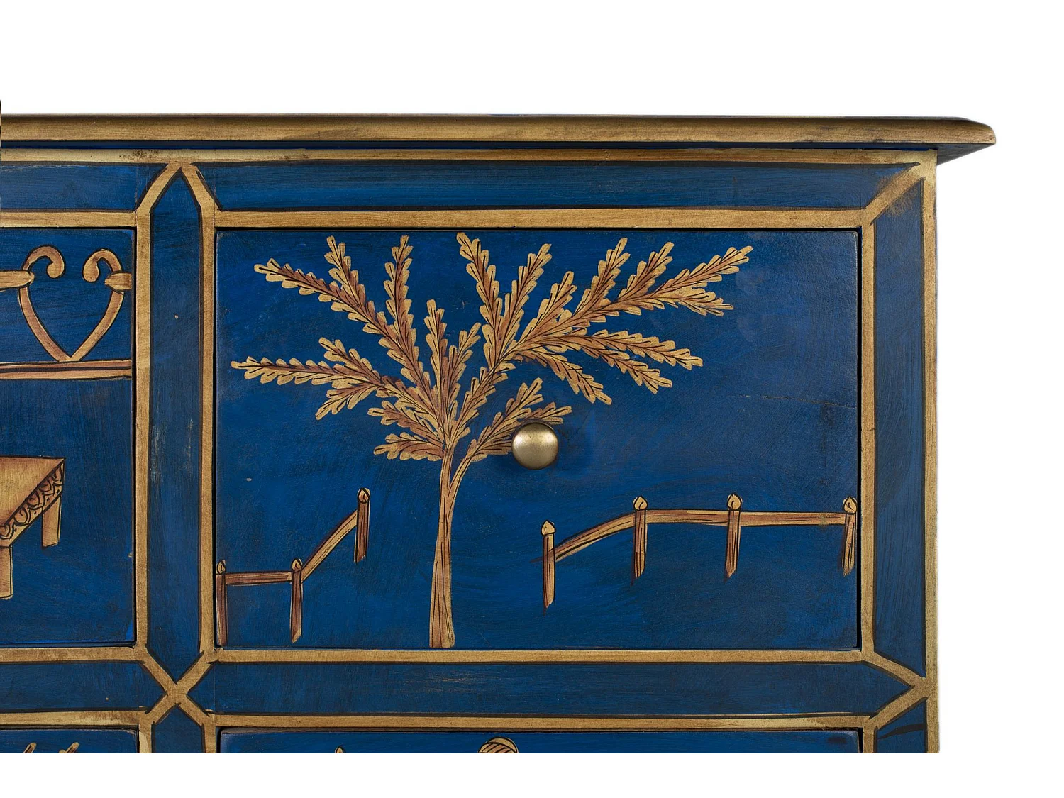 Commode van mangohout, 120 cm, klassieke moderne stijl - 90x120x40